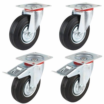 3 " 4 " 5 " 6 " 8 Inch Karet Caster Wheels, Steel Core Roller Bearing Caster Wheels OEM ODM