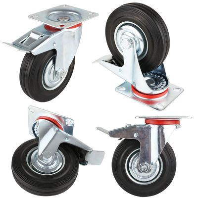 3 " 4 " 5 " 6 " 8 Inch Karet Caster Wheels, Steel Core Roller Bearing Caster Wheels OEM ODM