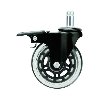 Dajin Furniture Casters Untuk Lantai Kayu / Karpet, 3 Inci Casters Dengan Stem