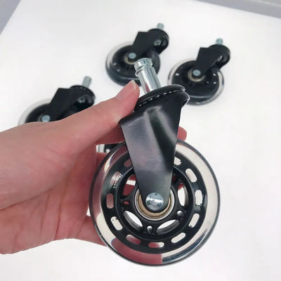 Dajin Furniture Casters Untuk Lantai Kayu / Karpet, 3 Inci Casters Dengan Stem