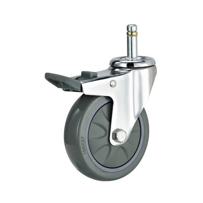 3 Inch 4 Inch 5 Inch Industrial Casters Berat Kapasitas 100kg PU Rotary Caster Wheels