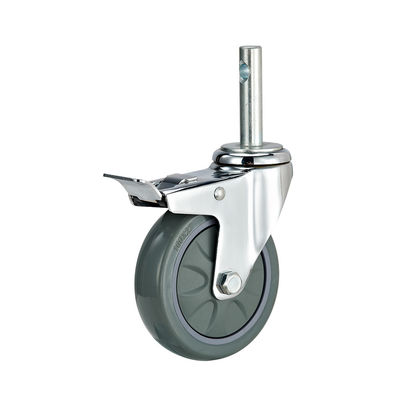 3 Inch 4 Inch 5 Inch Industrial Casters Berat Kapasitas 100kg PU Rotary Caster Wheels