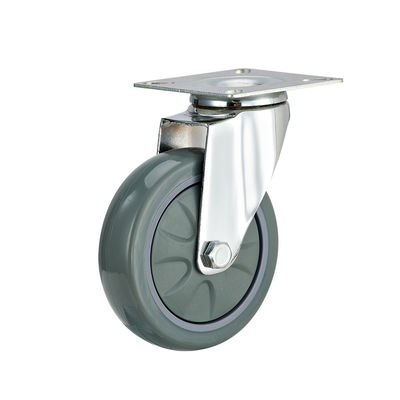 3 Inch 4 Inch 5 Inch Industrial Casters Berat Kapasitas 100kg PU Rotary Caster Wheels