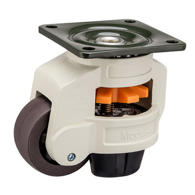 Pengatur kaki TPR leveling caster wheel dengan deep groove bearing