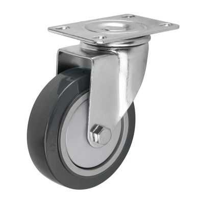 Pakai tahan casters industri awet PU Roda Castor Berjalan halus