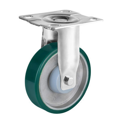 Aluminium Polyurethane Roller Wheels Dengan Ball Bearings, Industrial Medium Heavy Duty Rollers