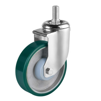 Aluminium Polyurethane Roller Wheels Dengan Ball Bearings, Industrial Medium Heavy Duty Rollers