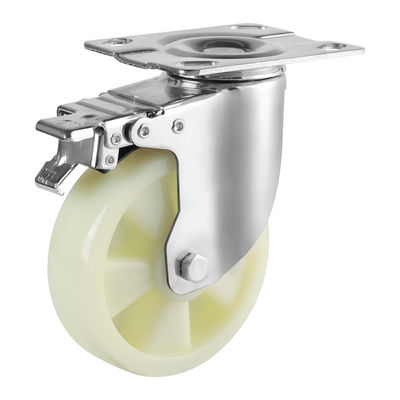Polypropylene Industrial Casters Roda Poly Caster yang tahan korosi