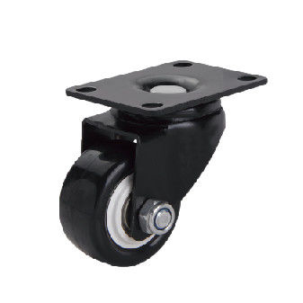 PP PU PVC Universal Furniture Casters Hitam Roda Caster Ringan