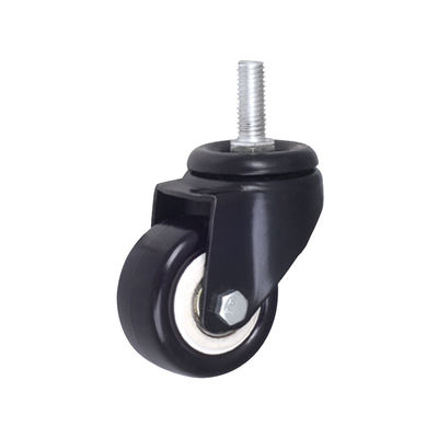 PP PU PVC Universal Furniture Casters Hitam Roda Caster Ringan