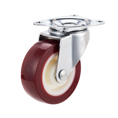 Furniture Casters PU Light Duty, Polypropylene Caster Wheels Disesuaikan