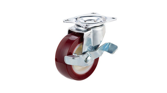 Furniture Casters PU Light Duty, Polypropylene Caster Wheels Disesuaikan