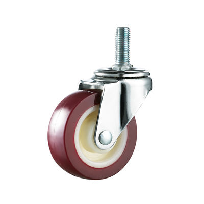 Furniture Casters PU Light Duty, Polypropylene Caster Wheels Disesuaikan