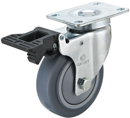 Thermoplastic Rubber Industrial Casters Wheel Medium Duty Castors