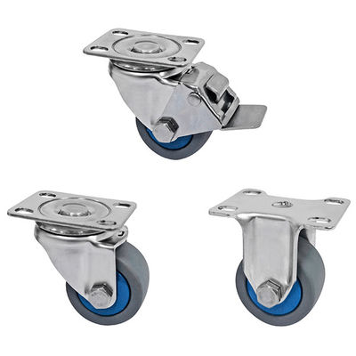 Roda Kastor Baja Tahan Karat Dajin TPR 50mm Kapasitas Beban Tinggi 150kg