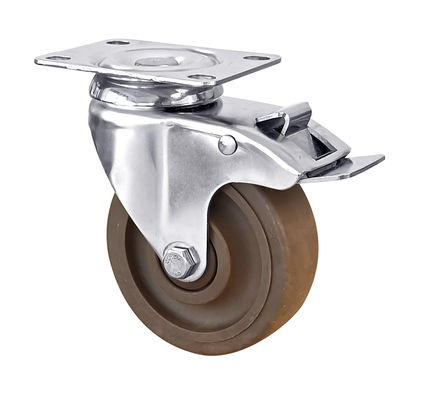 304 Baja tahan karat Roda Castor 125mm Roda Castor Nylon Suhu Tinggi