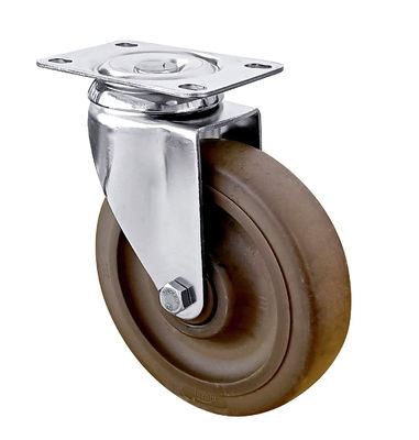 304 Baja tahan karat Roda Castor 125mm Roda Castor Nylon Suhu Tinggi