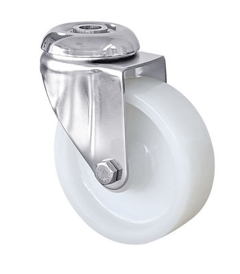PA Rustless Steel Plate Casters Medium Duty Threaded Caster Wheels 75mm 125mm