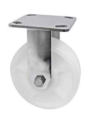 White PA Caster 304 Baja tahan karat Heavy Duty Caster Wheels 400KG-600KG Kapasitas beban