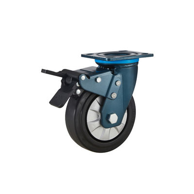 100mm 150mm Heavy Duty Castors Hi Elastis Thermoplastic Rubber Wheel Casters