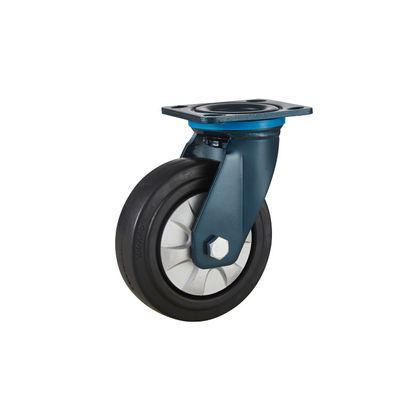 100mm 150mm Heavy Duty Castors Hi Elastis Thermoplastic Rubber Wheel Casters