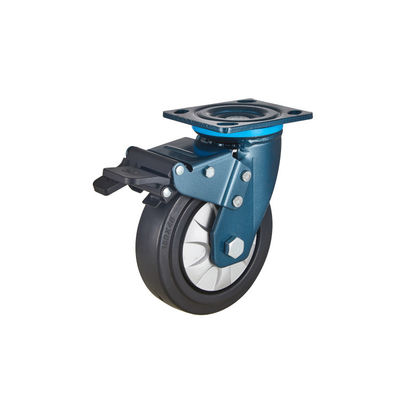 100mm 150mm Heavy Duty Castors Hi Elastis Thermoplastic Rubber Wheel Casters