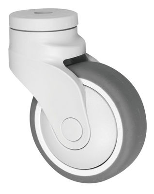 Elastis Thermoplastic Rubber TPR Castors, Plastik Medical Device Caster