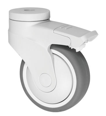 Elastis Thermoplastic Rubber TPR Castors, Plastik Medical Device Caster
