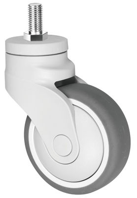 Elastis Thermoplastic Rubber TPR Castors, Plastik Medical Device Caster