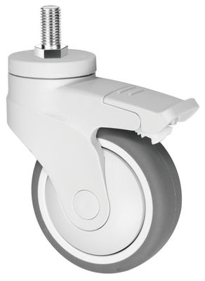 Elastis Thermoplastic Rubber TPR Castors, Plastik Medical Device Caster