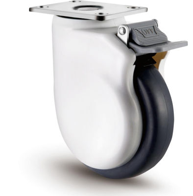 Roda roda elastis TPR 100mm 125mm dengan pelindung benang