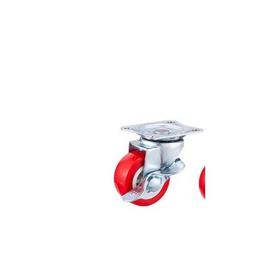 Red Caster Wheels 25mm -75mm Universal Kantor Kursi Caster Wheels
