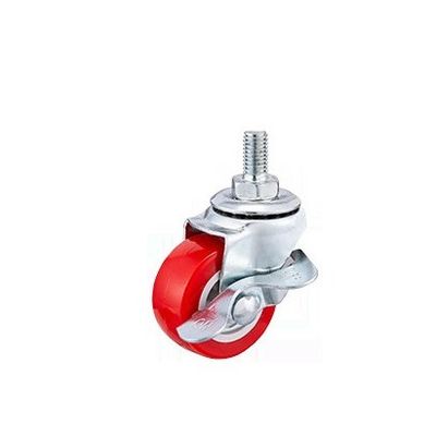 Red Caster Wheels 25mm -75mm Universal Kantor Kursi Caster Wheels