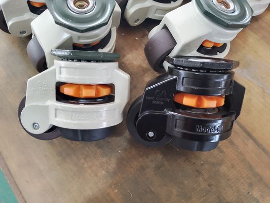 Pengatur kaki TPR leveling caster wheel dengan deep groove bearing