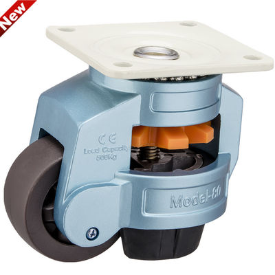 Premium Heavy Duty Adjustable Leveling Casters 86mm 110mm Dengan Roda Nylon Untuk Mobilitas yang lancar