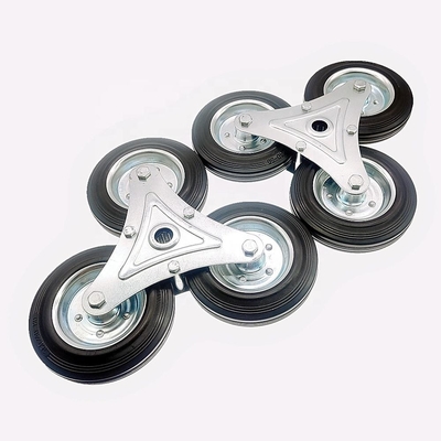 Roda Kastor Pendakian Tangga Karet Hitam 160mm dengan Bantalan Rol