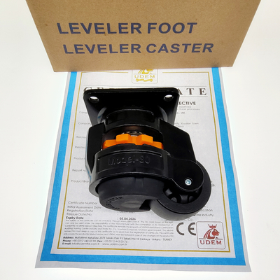Penyetel Kaki 40mm 50mm 62mm 70mm Roda Kastor Perata Ketinggian yang Dapat Disesuaikan